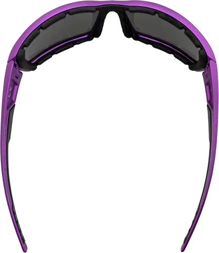 Vista 8 de Global Vision Sly - Lentes de motocicleta para mujer, cuatrimoto, acolchados, 2 pares de lentes ahumadas con marcos metálicos azules y morados