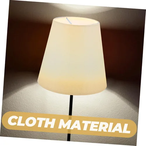 Vista 5 de CALLARON Lámpara pequeña de tela con clip para lámpara de mesa de pared (beige) Pantalla de tela para luz de mesa