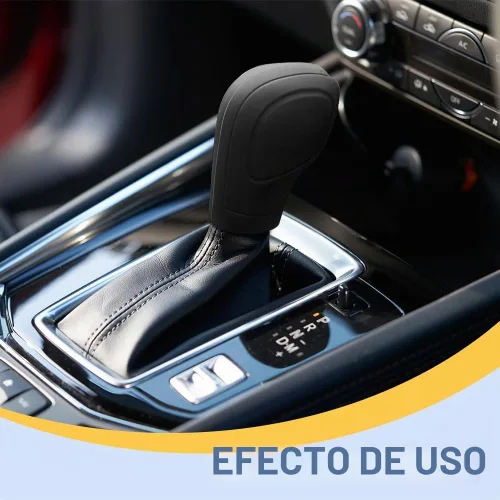 Vista 3 de Funda para Pomo de Palanca de Cambios de Automóvil, Funda para Palanca de Cambios de Automóvil, Protector de Palanca de Cambios de Auto Negro