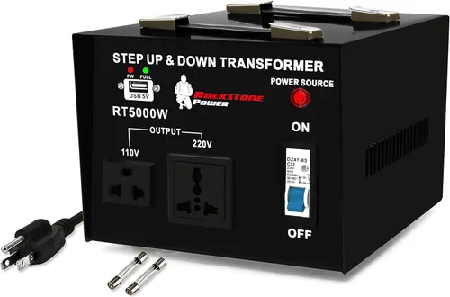 Vista 12 de ROCKSTONE POWER Transformador Convertidor de Voltaje de 3000 Vatios - Convertidor de Potencia de Paso Up/Down AC 110 V/120 V/220 V/240 V de Servicio