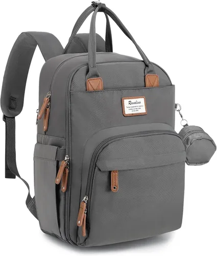 Vista 28 de RUVALINO Mochila para Pañales - Bolsa de Bebé Expandible con hasta 50% Más de Capacidad - Bolsa de Artículos Esenciales para Bebé con Cambiador