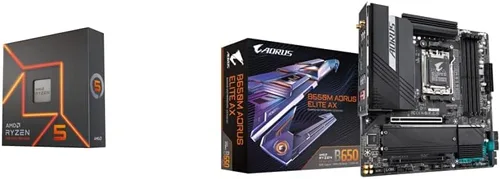 Vista 3 de AMD Ryzen 5 7600X + GIGABYTE B650 AORUS ELITE AX placa base