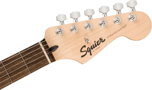 Vista 6 de Fender Squier Sonic Stratocaster HT H - Paquete Negro con Afinador, Correa, Púas y DVD de Guitarra Austin Bazaar Negro HT H