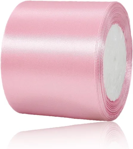 Vista 23 de Cinta de Satén Beige de Color Sólido, 1-1/2 Pulgadas x 25 Yardas, Cinta de Satén de Tela para Envolver Regalos, Manualidades, Hacer Lazos