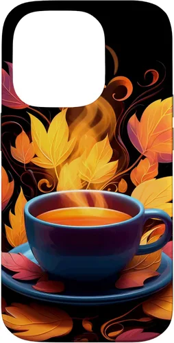 Vista 17 de iPhone 16 Coffee Autumn Leaves Fall Season Caffeine Thanksgiving Case