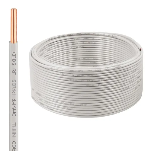 Vista 45 de Cable THHN 25 pies, Conductor Único de Cobre Desnudo, Cable Eléctrico Rojo 10AWG, Cable de Construcción Sólida de 600V con Funda de Nylon