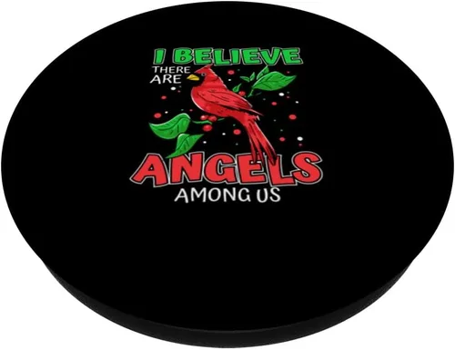 Vista 2 de Cardenal Creo que hay ángeles entre nosotros PopSockets Standard PopGrip