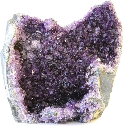 Vista 14 de JIC Gem Racimos de cristal de amatista natural, piedra de cuarzo en bruto de color púrpura profundo, geoda, espécimen para decoración del hogar