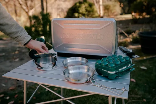 Vista 6 de Stansport - Recipiente para huevos para acampar y viajar