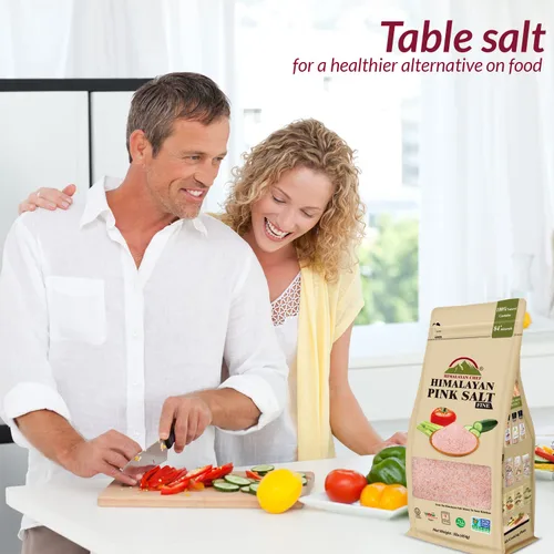 Vista 4 de Himalayan Chef - Sal rosa del Himalaya, grano fino, 6 libras (6 bolsas de 1 libra)