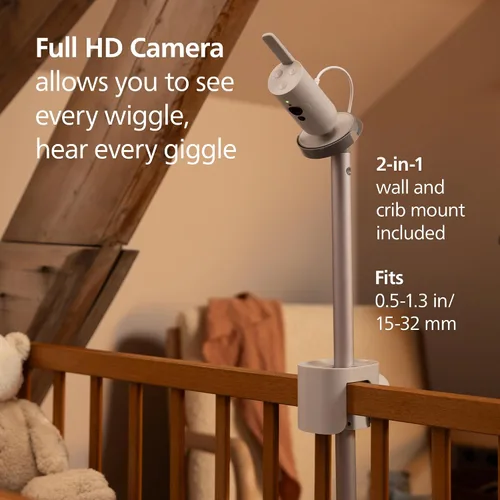 Vista 10 de Philips Avent Monitor de bebé conectado premium, cámara de 1080p, pantalla