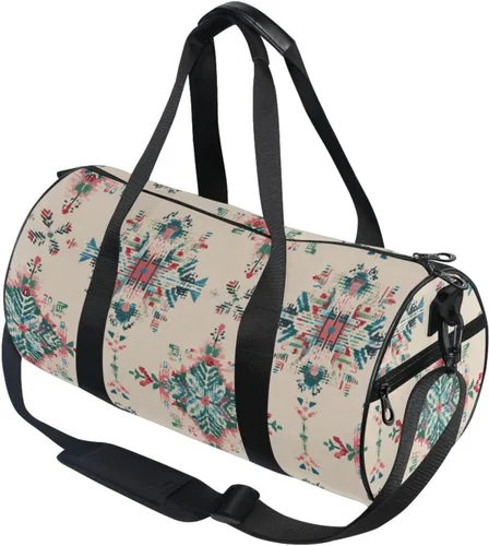 Vista 4 de Bolsa de gimnasio para mujeres y hombres, pequeña bolsa de lona para viajes, deportes, vacaciones, fin de semana, durante la noche, playa, bolsa