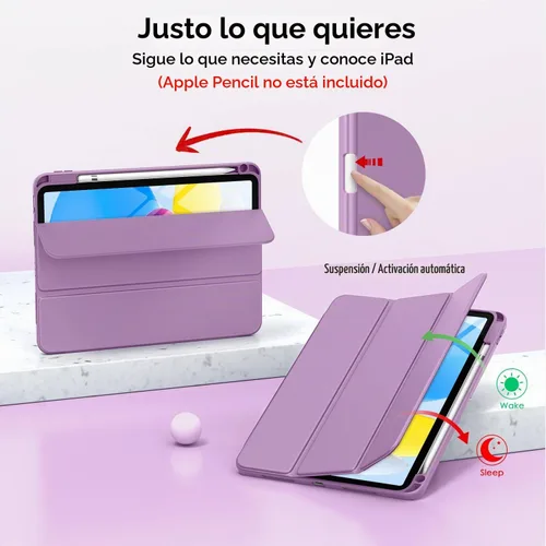 Vista 7 de DTTO Funda para iPad (A16) de 11ª Generación de 11 Pulgadas 2025, Funda para iPad de 10ª Generación de 10.9 Pulgadas 2022, Funda Protectora Trasera