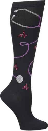 Vista 22 de Nurse Mates Calcetines de pantorrilla para mujer Compresión de 12-14 mmHg Soporte y comodidad superiores 1 par Tinte espacial Aqua Breeze