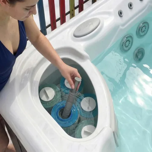 Vista 4 de Cartucho de iones de plata mineral para bañera de hidromasaje para cuidado tradicional de spas – Tecnología controlada de liberación de Ag+ 1.05%