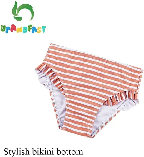 Vista 7 de upandfast Conjunto de traje de baño de dos piezas de manga larga con protección solar UPF 50+ para niñas de 3 a 8 años