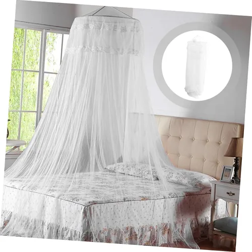 Vista 7 de Homoyoyo Cortina de red para cama con cúpula colgante