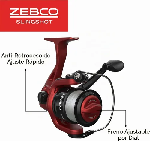 Vista 4 de Zebco - Combo de carrete giratorio y caña de pescar, 2 piezas de caña de fibra de vidrio duradera de luz media, mango cómodo de EVA, preenrollado
