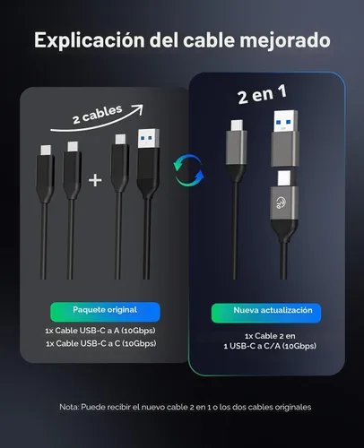 Vista 9 de ORICO Carcasa M.2 NVMe SSD, USB 3.1 Gen 2 (10 Gbps) Adaptador externo PCIe NVMe Funda para SSD M.2 2230/2242/2260/2280 M.2 de hasta 8 TB, compatible