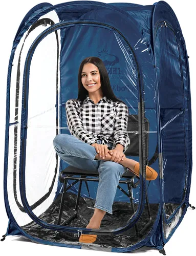 Vista 18 de WeatherPod® Pop-Up Sports Tent 1-2 Person – Instant Setup MyPod™ Original Shark Tank All-Weather Shelter for Outdoor Sports, Rain, Wind & Cold