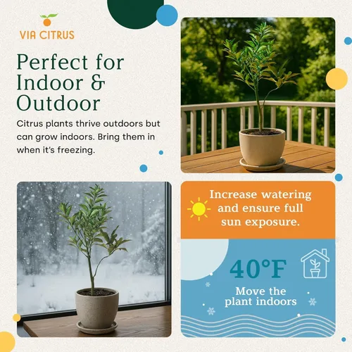 Vista 4 de Calamondin Tree - Plantas vivas para exteriores de 18 a 22 pulgadas de alto, árboles frutales de interior enanos, plantas vivas que no se pueden