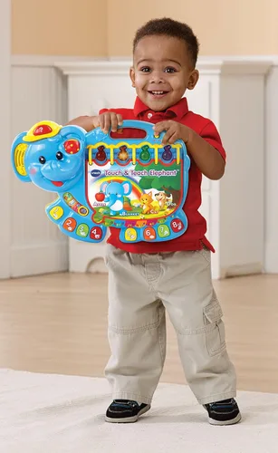 Vista 4 de Libro VTech Touch para aprender y tocar en forma de elefante, Azul