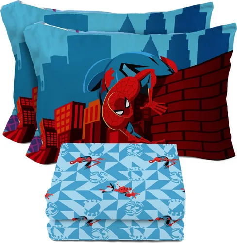 Vista 38 de Juego de sábanas para niños Sunny Side Up incluye sábanas y funda de almohada - 100% ropa de cama de microfibra y decoración para la habitación Azul