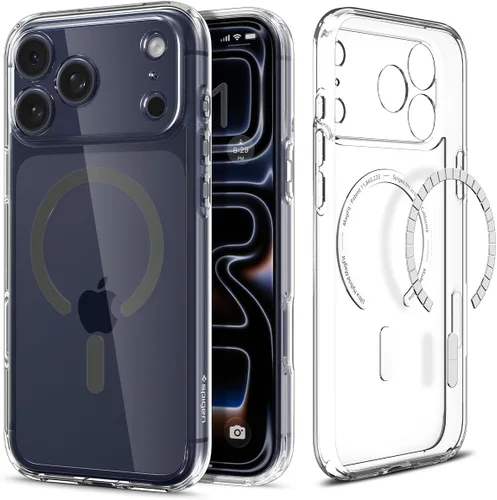 Vista 43 de Spigen Funda para iPhone 13 Mini, ultra híbrida MagFit [antiamarilleo] [compatible con Magsafe] - Transparente