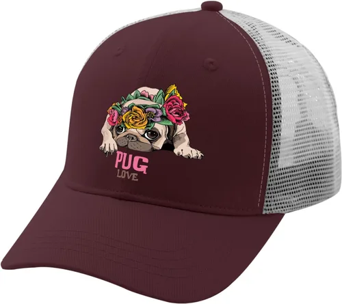 Vista 2 de Baseball Cap Pug Dog Dad Hat for Men Funny Denim Dad Hat Adjustable