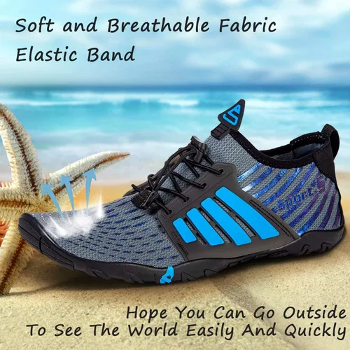 Vista 3 de YALOX - Zapatos de agua de secado rápido para hombre y mujer, para exteriores, proporcionan una sensación de ir descalzo, para usarlos en la playa