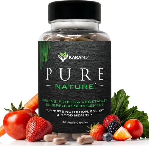 Vista 8 de KaraMD Pure Nature - Suplemento de verduras, frutas y verduras, vitaminas, fibra y antioxidantes, 20 suplementos de frutas y verduras para energía