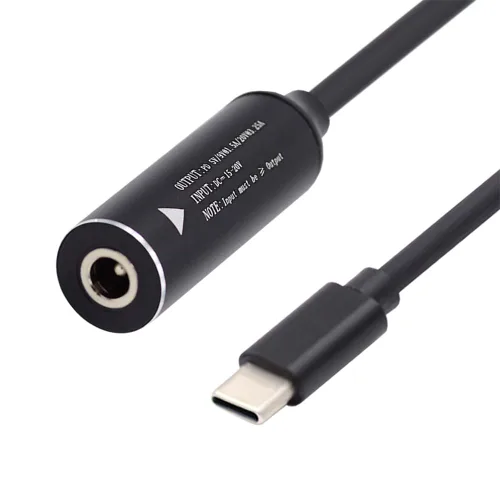 Vista 19 de cablecc 0.098x0.028 in Entrada DC Jack a USB-C Tipo-C Cable de carga de enchufe de alimentación para PD 9V 15V 20V 65W Teléfono portátil