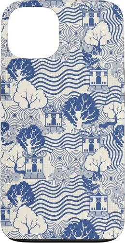 Vista 7 de Blue Pagoda Chinoiserie Pattern Case for iPhone 17
