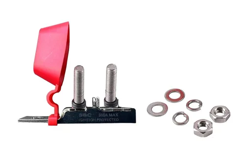Vista 2 de Bloque de fusibles de terminal doble South Bend Components con clasificación marina (MRBF), 300A máx., 58V CC máx., IP 66, protegido contra