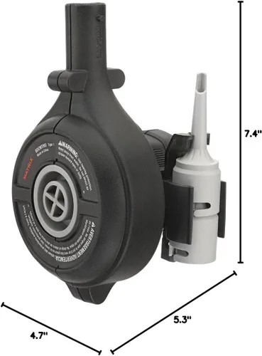 Vista 2 de BLACK+DECKER MATRIX Accesorio para inflador, alto volumen para bolas, colchones de aire y más (BDCMTHVIFF)