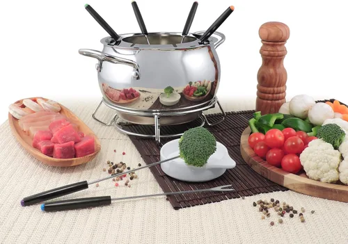 Vista 2 de Swissmar Mont Brule - Juego de fondue eléctrico, 9 piezas, 2.1 cuartos