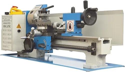 Vista 2 de Torno de metal de sobremesa de 7 "* 14", torno de metal de precisión de hilos métricos, mini torno 750W motor sin escobillas, velocidad variable