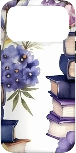 Vista 22 de Book Lover Purple Flower Case for iPhone 16