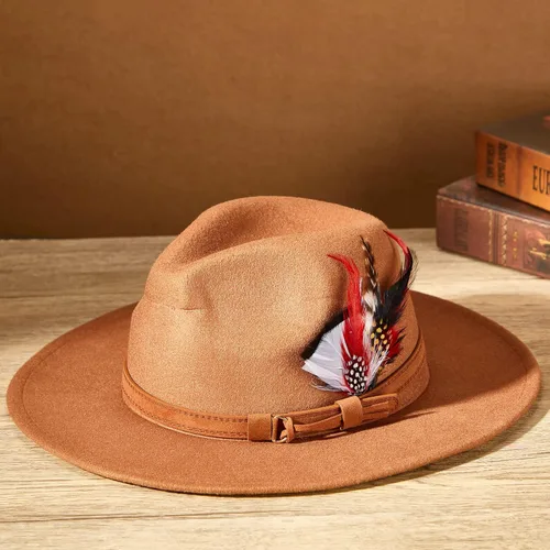 Vista 4 de Kenning 39 plumas de sombrero surtidas para sombreros coloridos reales para manualidades, decoración de boda, hombres y mujeres, aprox. 3.1-4.3 in