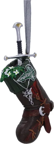 Vista 3 de Nemesis Now Lord of The Rings Aragorn - Adorno colgante de calcetín de 3.5 in, resina, con licencia oficial de El Señor de los Anillos, fundido
