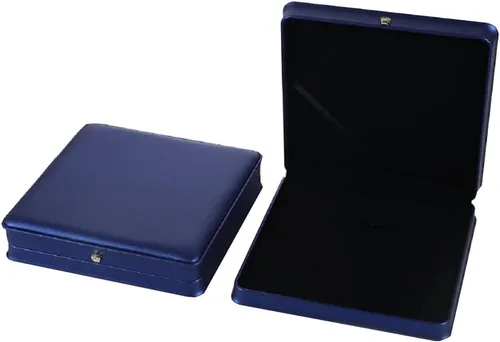 Vista 13 de Juego de joyas de boda Caja de cuero de primera calidad para collar, aretes, anillo, vitrina, soporte de almacenamiento (negro grande)