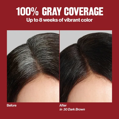 Vista 4 de Revlon ColorSilk con Complejo de Reparación de Enlaces, Tinte Permanente para el Cabello Marrón, 100% Cobertura de las Canas, Tinte para el Cabello