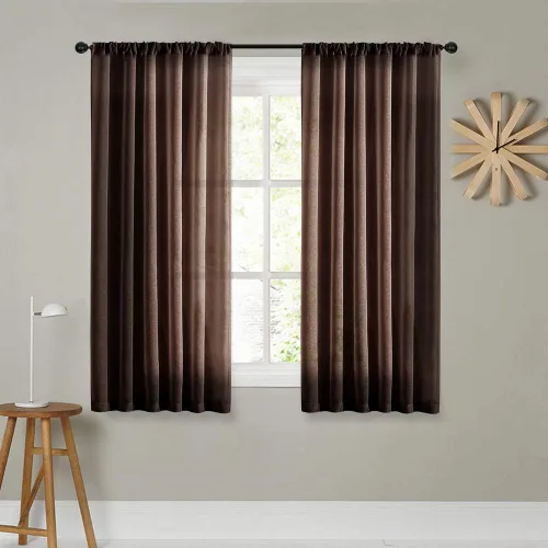 Vista 13 de MRTREES Cortinas transparentes de Aqua Blue, para cocina, de 36 pulgadas de longitud, cortinas transparentes de gasa con filtro de luz, cortinas