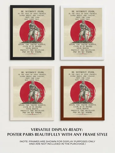Vista 8 de AMERICAN LUXURY GIFTS Be Without Fear Christian Armor of God Warrior - Decoración de pared inspiradora de fe para el hogar, oficina, iglesia, cueva