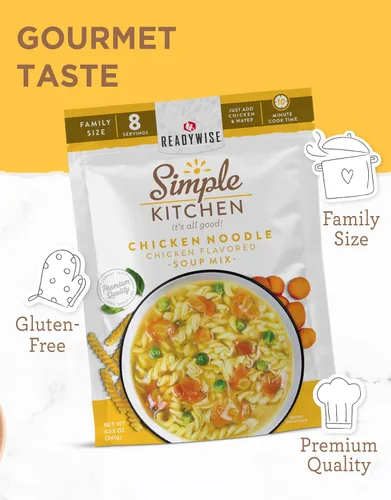 Vista 5 de READYWISE - Cocina simple, favoritos de sopa, paquete variado, 8 porciones por bolsa, mezcla de sopa, tamaño familiar, MRE, alimentos liofilizados