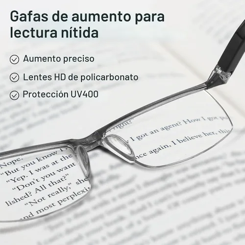 Vista 3 de Gaoye Lentes de lectura de estilo ejecutivo para hombre, lectores duraderos con filtro de luz azul, ajuste cómodo con marcos TR90 2negro