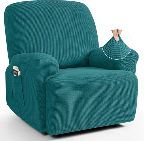 Vista 68 de TAOCOCO Funda reclinable de 4 piezas, funda elástica para sofá reclinable de 4 piezas, funda reclinable con 1 asiento, protector de sofá suave