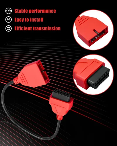 Vista 4 de Cable adaptador OBD2 a OBD1 apto para GM 12 pines macho OBDI a OBDII 16 pines hembra conector de cable de extensión, adaptador de herramienta