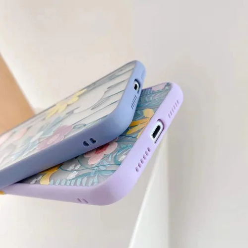 Vista 6 de Ownest Funda compatible con iPhone 11 Pro Max para PC transparente esmerilado 3D floral para niñas y mujeres y funda protectora de TPU suave