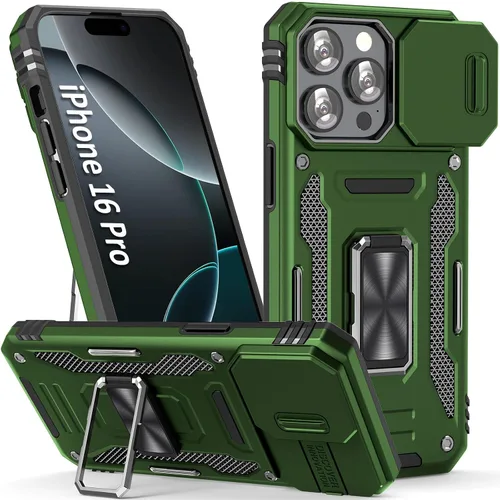 Vista 47 de Funda para iPhone 15 Pro, color verde alpino
